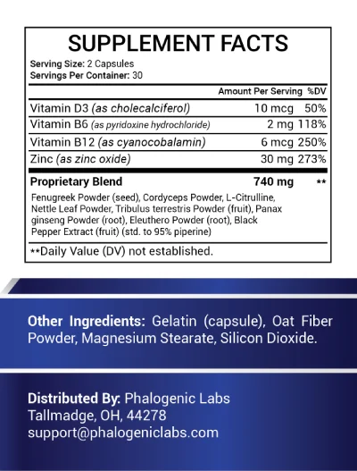 Testovate X7 Ingredients